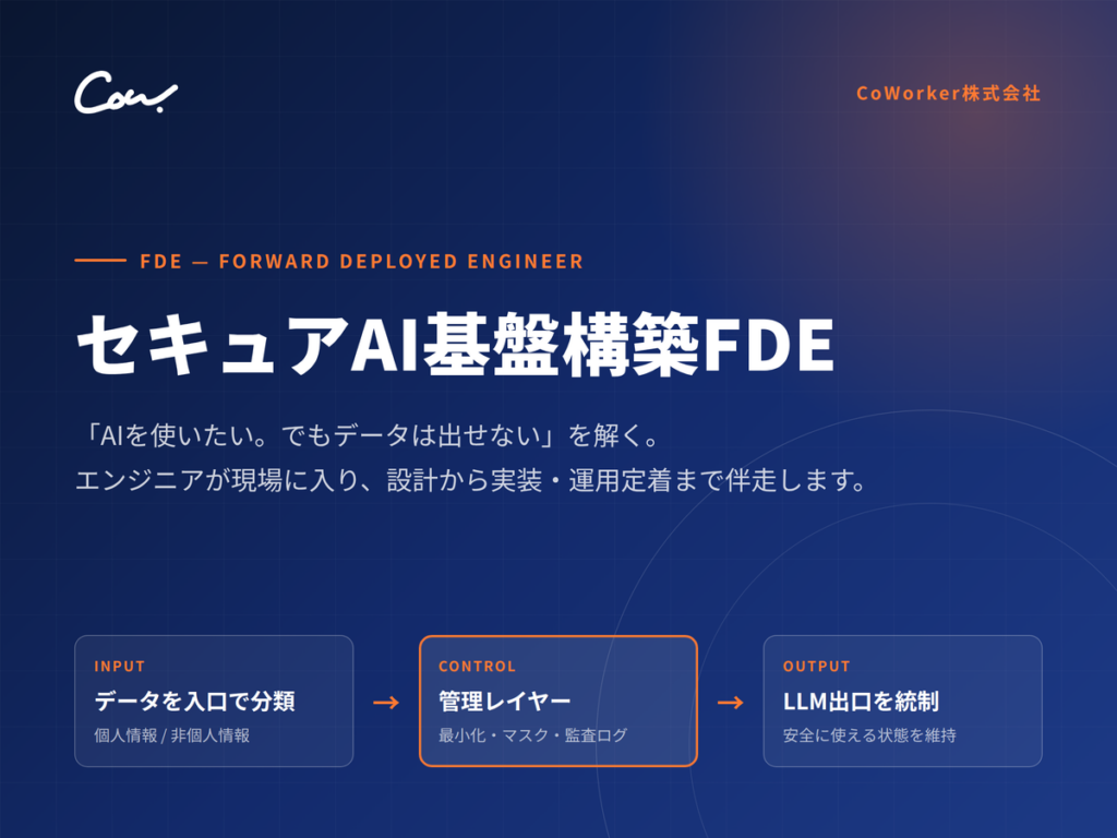 セキュアAI基盤構築FDE